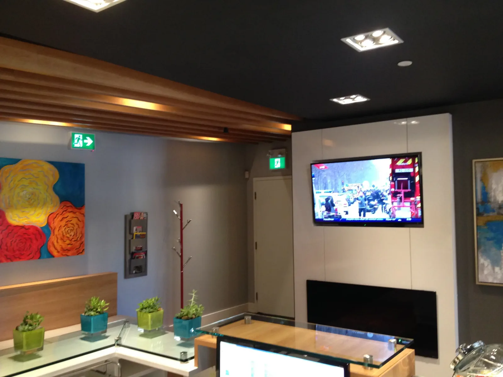 The reception desk